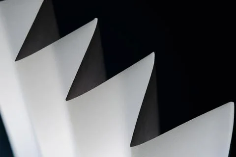 Abstract sharp triangular lines in closeup. Stockfoto's