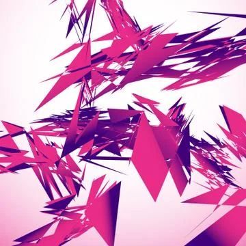 Abstract shattered digital art with random edgy shards. Digital art abstract  Stock Illustration