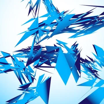 Abstract shattered digital art with random edgy shards. Digital art abstract  Stock Illustration
