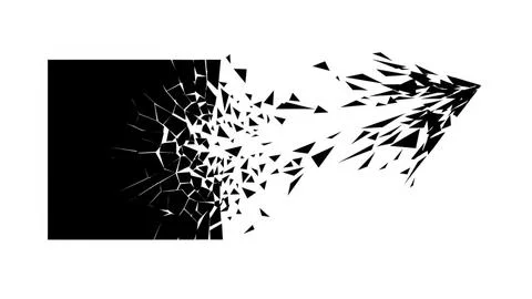 Abstract shattered glass effect Illustrazione stock