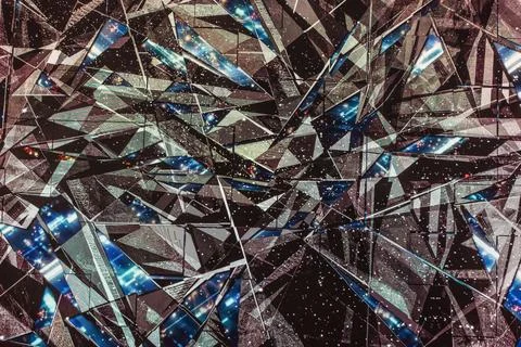 Abstract shattered mirror geometric texture Stock Photos