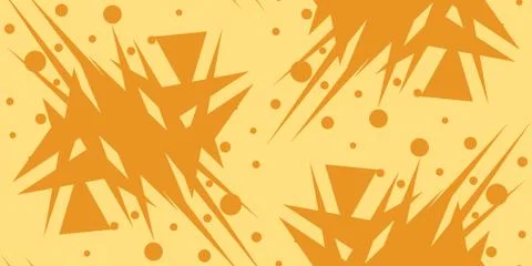 Abstract Shattered Yellow Triangular Shapes 스톡 일러스트