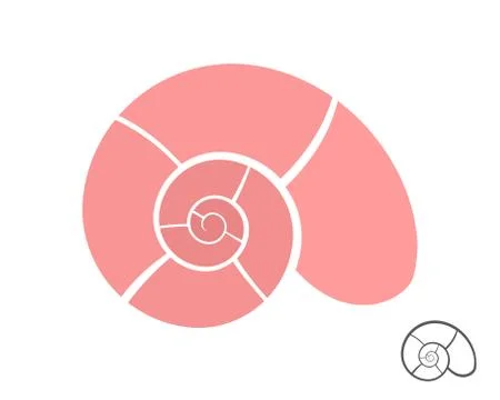 Abstract shell logo design template Stock Illustration