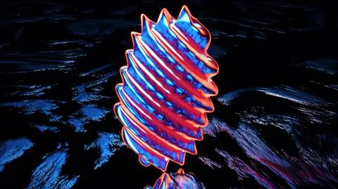 Abstract shell shaped ornament 4K UHD 3D illustration Illustrazione stock