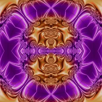 Abstract shell with smoky textures, 3d bolls and orange shaded background Stock Illustration