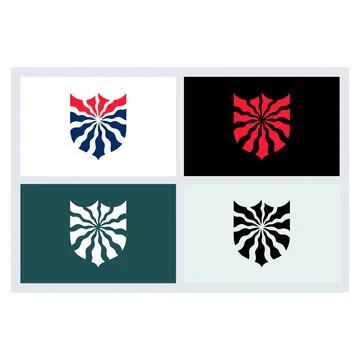 Abstract Shield Crest Logo Vector Collection Stock Illustration
