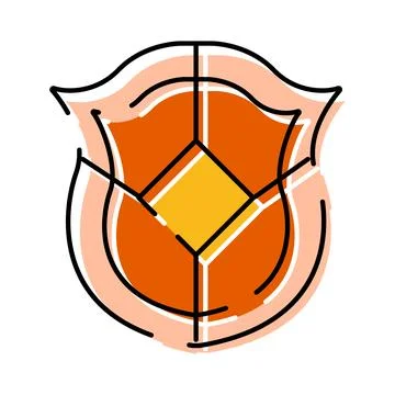 Abstract shield icon representing digital data protection Illustrazione stock