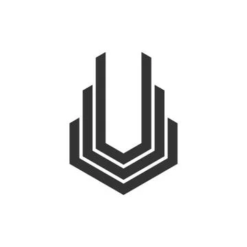 Abstract Shield Line Logo Template Illustration Design. Vector EPS 10. Stock Illustration