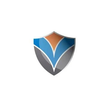 Abstract shield logo design element Stock Illustration