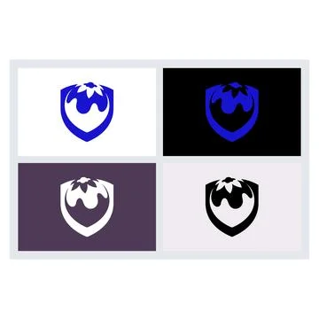 Abstract Shield Logo Icon Vector Design Set Ilustración de archivo