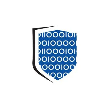 Abstract shield logo vector icon symbol of security programmer it tech compan Illustrazione stock