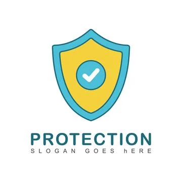 Abstract shield protection logo Illustrazione stock