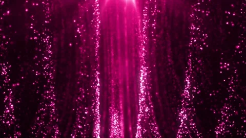 Abstract shimmering falling particles with bright light loop background Stock Footage 327573948