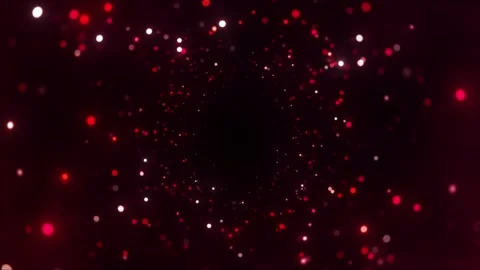 Abstract shimmering particles in deep rose red hues, creating mesmerizing Stock Footage 288888391