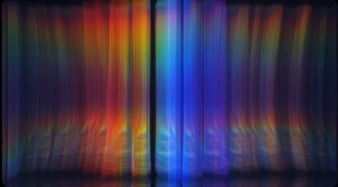 Abstract shimmering vertical rainbow light bars Stock Footage 331459434