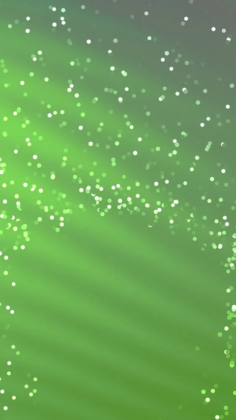 Abstract shimmering white particles floating on a vibrant green gradient ba.. Stockbeeldmateriaal 339993862