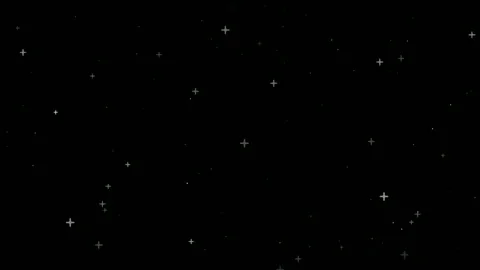 Abstract shimmering white particles floating and twinkling on a deep black 動画素材 346211570