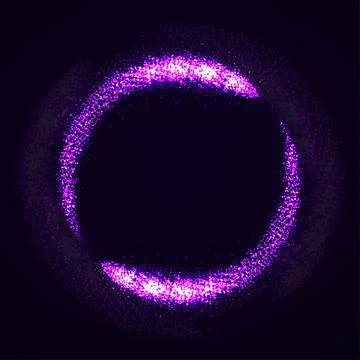 Abstract shine dust, glowing circle with lights particle Stock Illustration