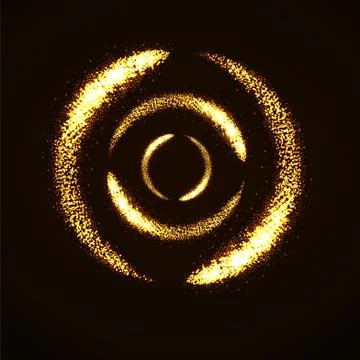 Abstract shine dust, glowing circles with lights particle Stock Illustration