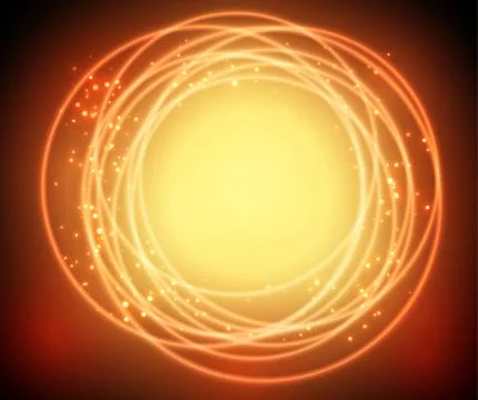 Abstract shining circles. Bright background with bokeh. Stock Illustration
