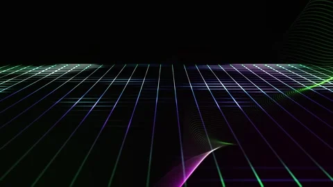 Abstract shining colorful grid lines squares shapes geometric background wi.. Stock-Footage 332884989