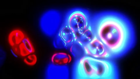 Abstract shining colorful sparkles like a bubble foam with bokeh light effect. Stock Footage 219713897
