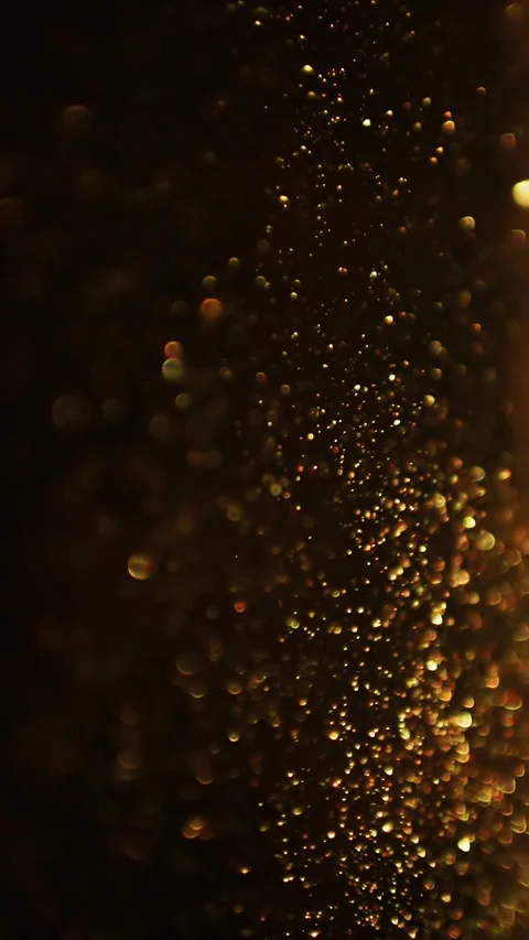 Abstract Shining Gold Particles Animation Motion Background. Vertical Video. Stock Footage 271378644