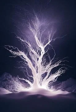 Abstract shining icy tree pattern Stock Illustration