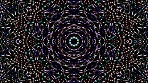 Abstract with shining lines abstract background, mandala, 4k seamless loops Video stock 191056978