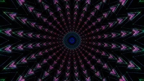 Abstract with shining lines abstract background, mandala, 4k seamless loops Video stock 209530346