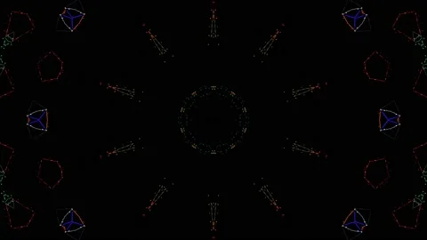 Abstract with shining lines abstract background, mandala, 4k seamless loops Video stock 217717753