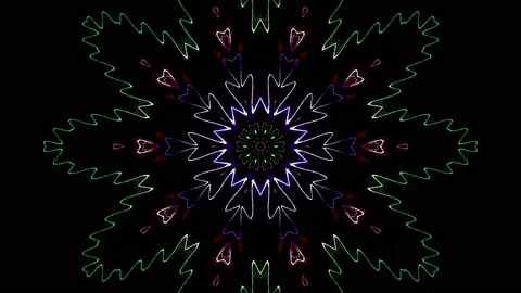 Abstract with shining lines abstract background, mandala, 4k seamless loops Stock Footage 218613571