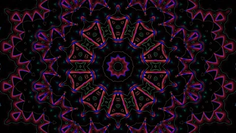 Abstract with shining lines abstract background, mandala, 4k seamless loops Video stock 219887318