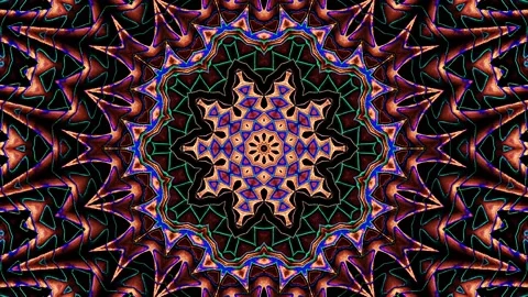 Abstract with shining lines abstract background, mandala, 4k seamless loops Video stock 219887349