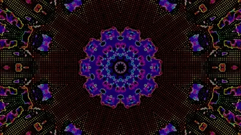 Abstract with shining lines abstract background, mandala, 4k seamless loops Video stock 224471705