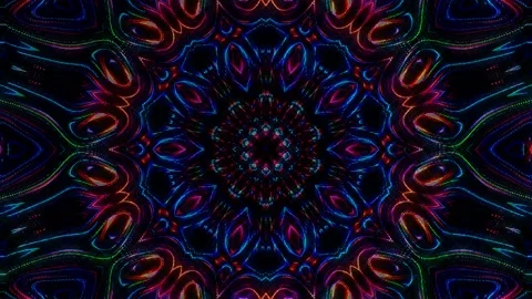 Abstract with shining lines abstract background, mandala, 4k seamless loops Stock-Footage 229614596