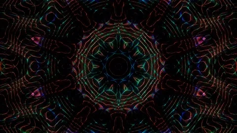 Abstract with shining lines abstract background, mandala, 4k seamless loops Stock-Footage 230222223