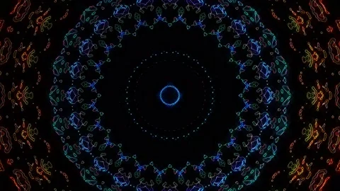 Abstract with shining lines abstract background, mandala, 4k seamless loops Stock-Footage 236859663