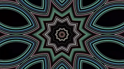 Abstract with shining lines abstract background, mandala, 4k seamless loops Video stock 247499219