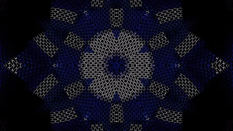 Abstract with shining lines abstract background, mandala, 4k seamless loops Video stock 252117821