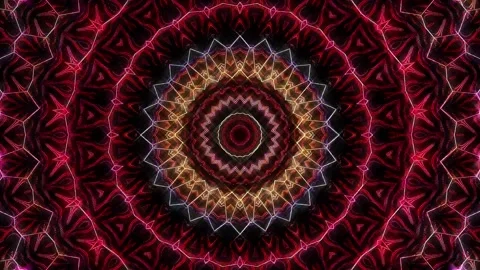 Abstract with shining lines abstract background, mandala, 4k seamless loops Stock-Footage 252963318