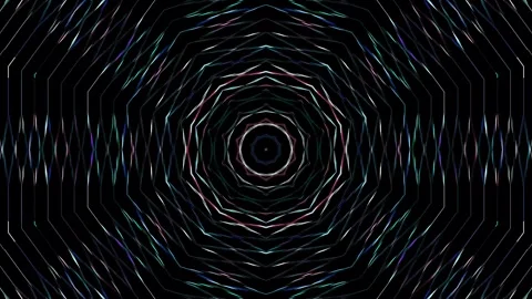 Abstract with shining lines abstract background, mandala, 4k seamless loops Video stock 254211489