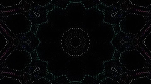 Abstract with shining lines abstract background, mandala, 4k seamless loops Stock Footage 257239115