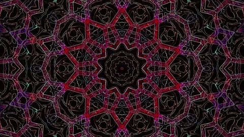 Abstract with shining lines abstract background, mandala, 4k seamless loops 스톡 동영상 257707624