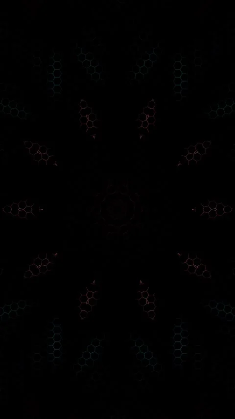 Abstract with shining lines abstract background, mandala, 4k seamless loops Stock Footage 259211742