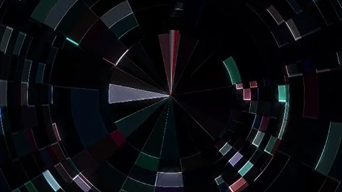 Abstract with shining lines abstract background, mandala, 4k seamless loops Video stock 307116003