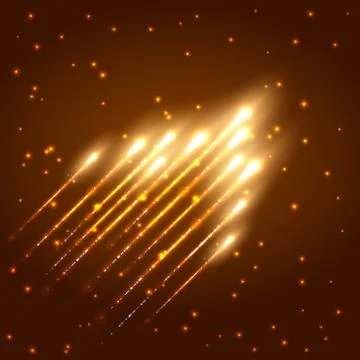 Abstract shining meteor background Illustrazione stock