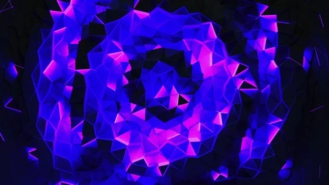 Abstract shining triangular geometric loop background Stock Footage 94510856