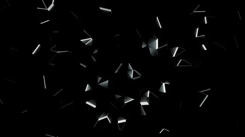 Abstract shining triangular geometric loop background Stock Footage 94537960