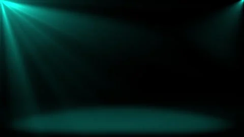 Abstract shinny light rays falling Cyan optical flares dark background Stock Footage 296055769